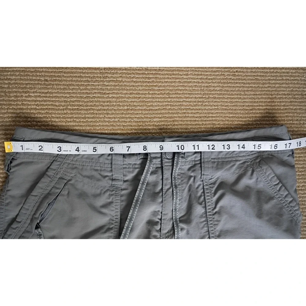 The North Face Horizon Tempest Gray Nylon Hiking Pants Roll Tap Women's Size 10